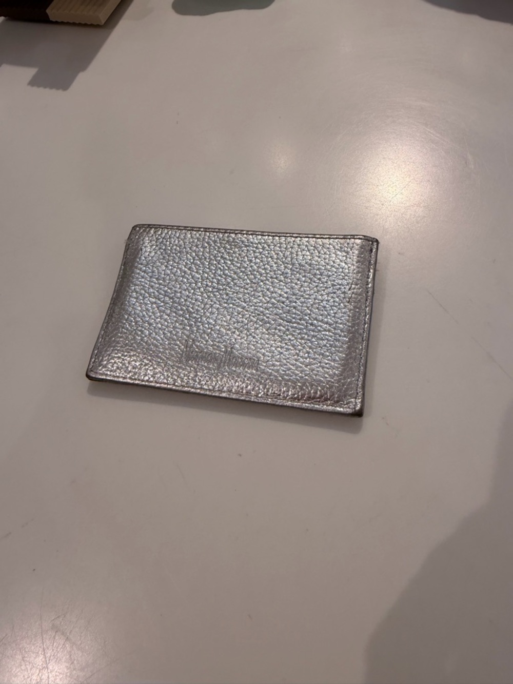 Neiman Marcus Silver Card Holder Wallet